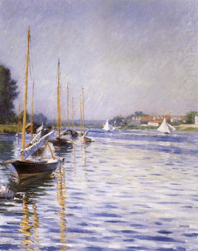 Gustave Caillebotte Boats on the Seine at Argenteruill china oil painting image